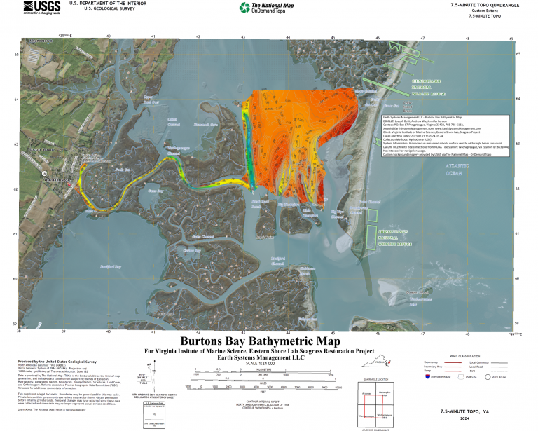 Burtons Bay Bathymetric Map